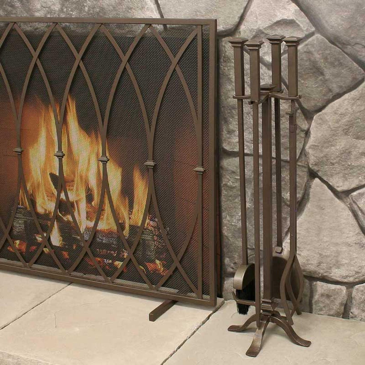 Pilgrim Addison 39" Burnished Bronze Single-Panel Screen