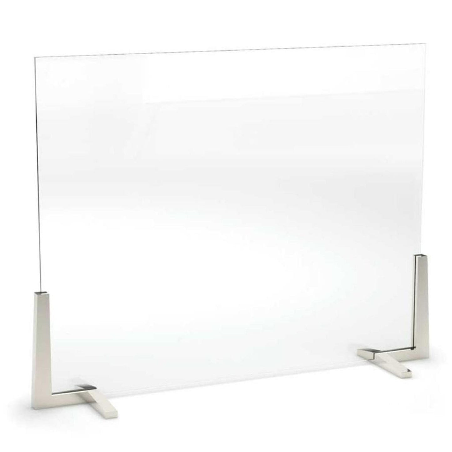 Pilgrim Axton 39" Satin Nickel Glass Screen