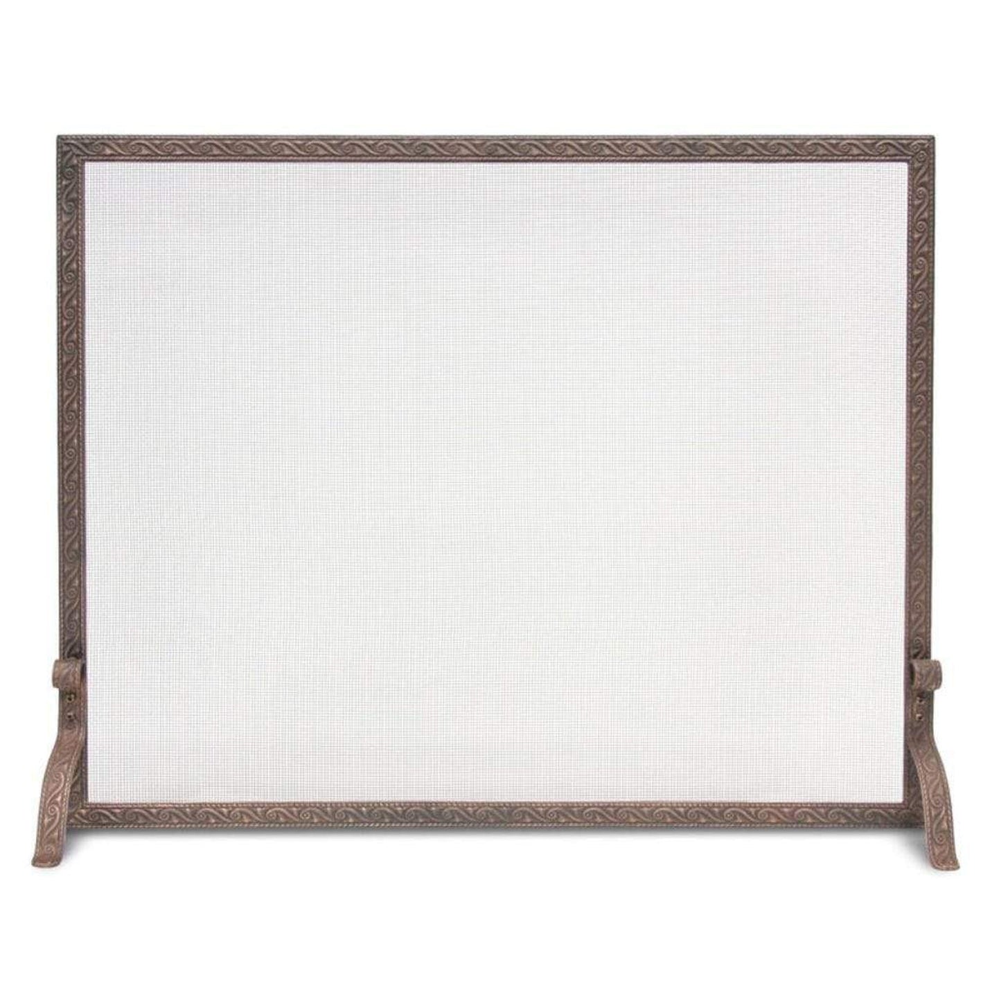 Pilgrim Ballard Embossed 39" Distressed Bronze Single-Panel Screen