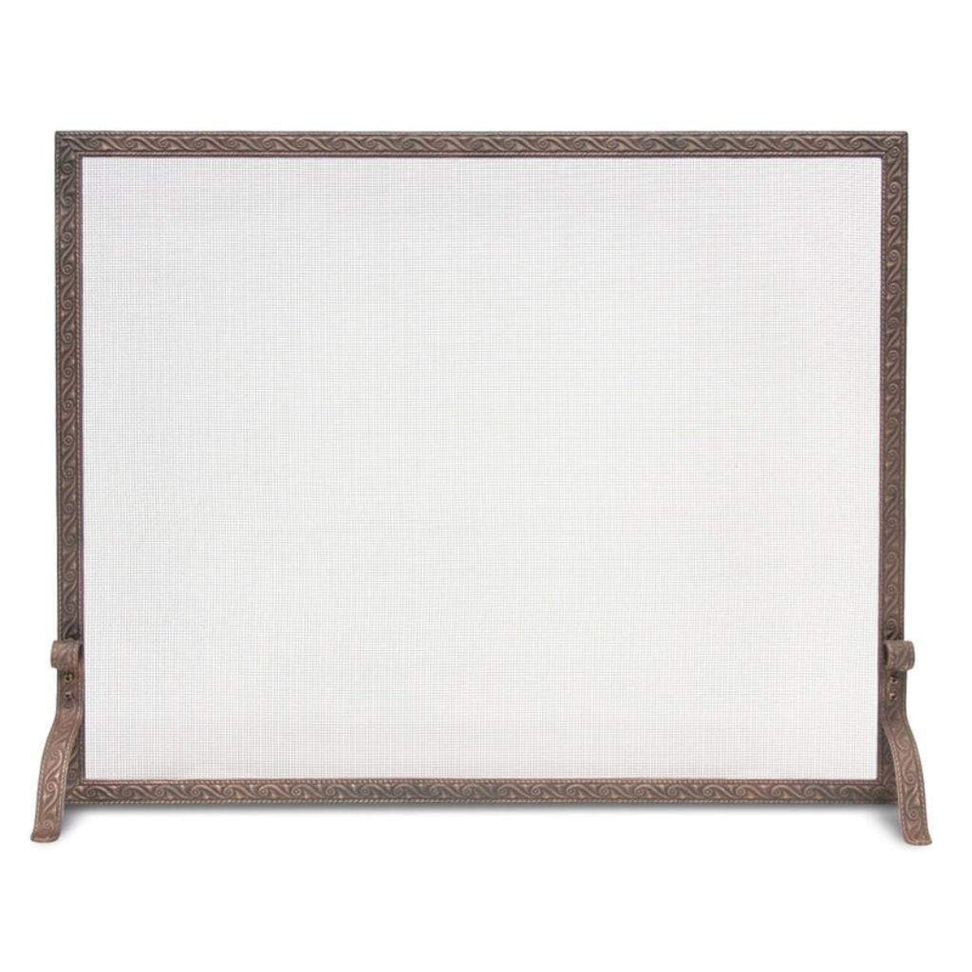 Pilgrim Ballard Embossed 39" Distressed Bronze Single-Panel Screen