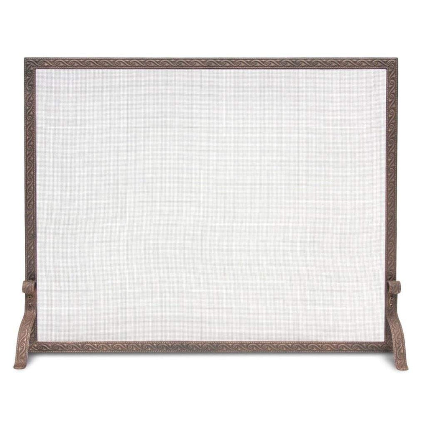 Pilgrim Ballard Embossed 39" Burnished Brass Single-Panel Screen