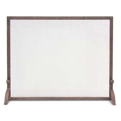 Pilgrim Ballard Embossed 39" Burnished Brass Single-Panel Screen