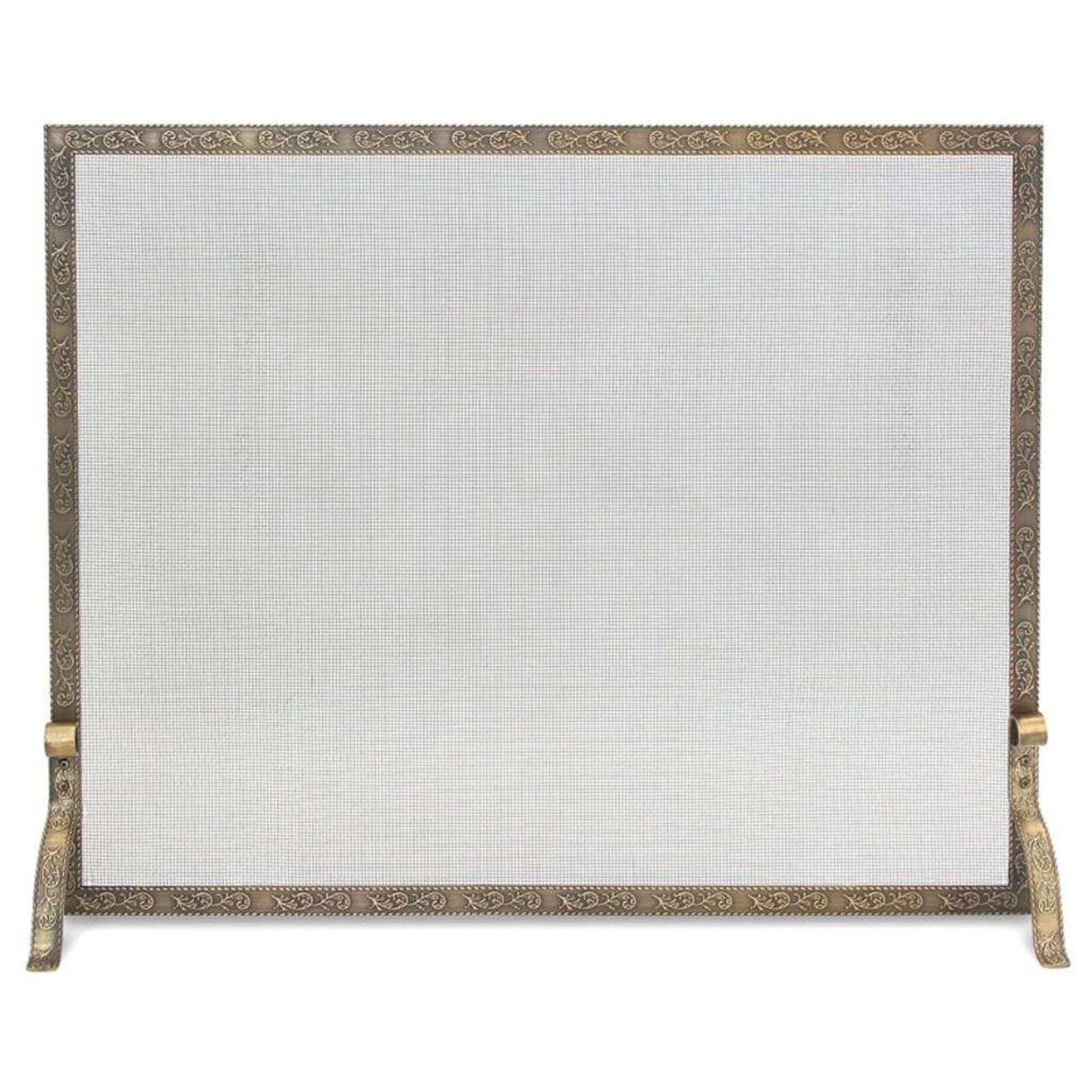 Pilgrim Bay Branch Embossed 39" Black Single-Panel Screen