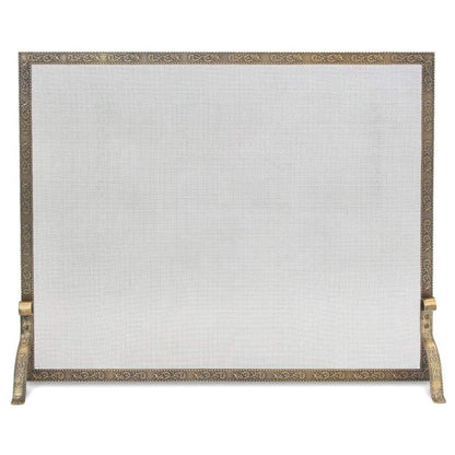 Pilgrim Bay Branch Embossed 39" Black Single-Panel Screen