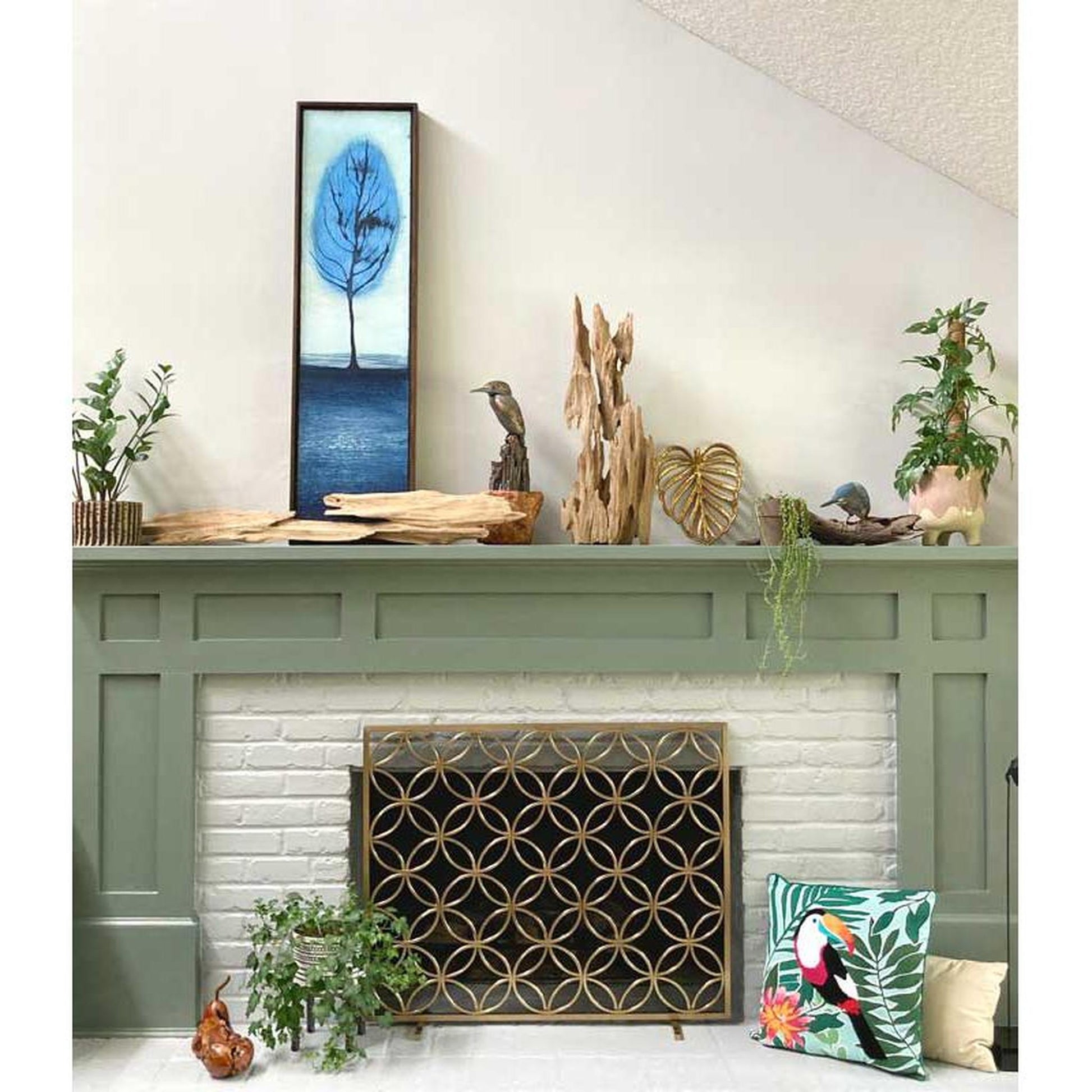 Pilgrim Bedford 39" Burnished Brass Flat-Panel Screen