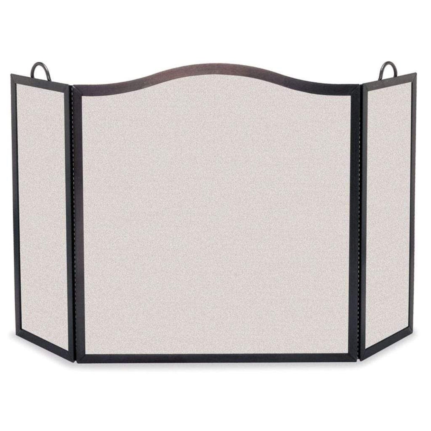 Pilgrim Camelback 45" x 29" Matte Black Arch Three-Panel Screen