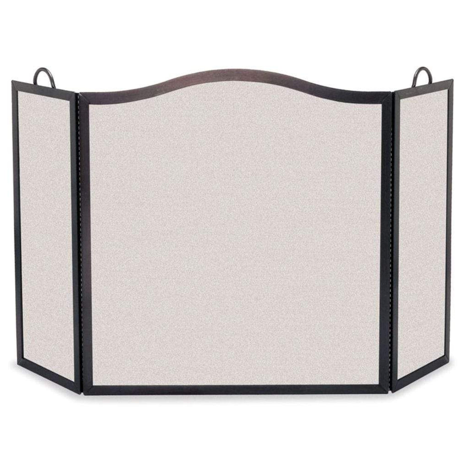 Pilgrim Camelback 45" x 29" Matte Black Arch Three-Panel Screen