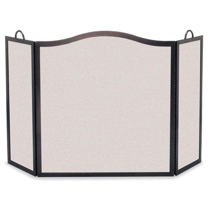 Pilgrim Camelback 45" x 29" Matte Black Arch Three-Panel Screen
