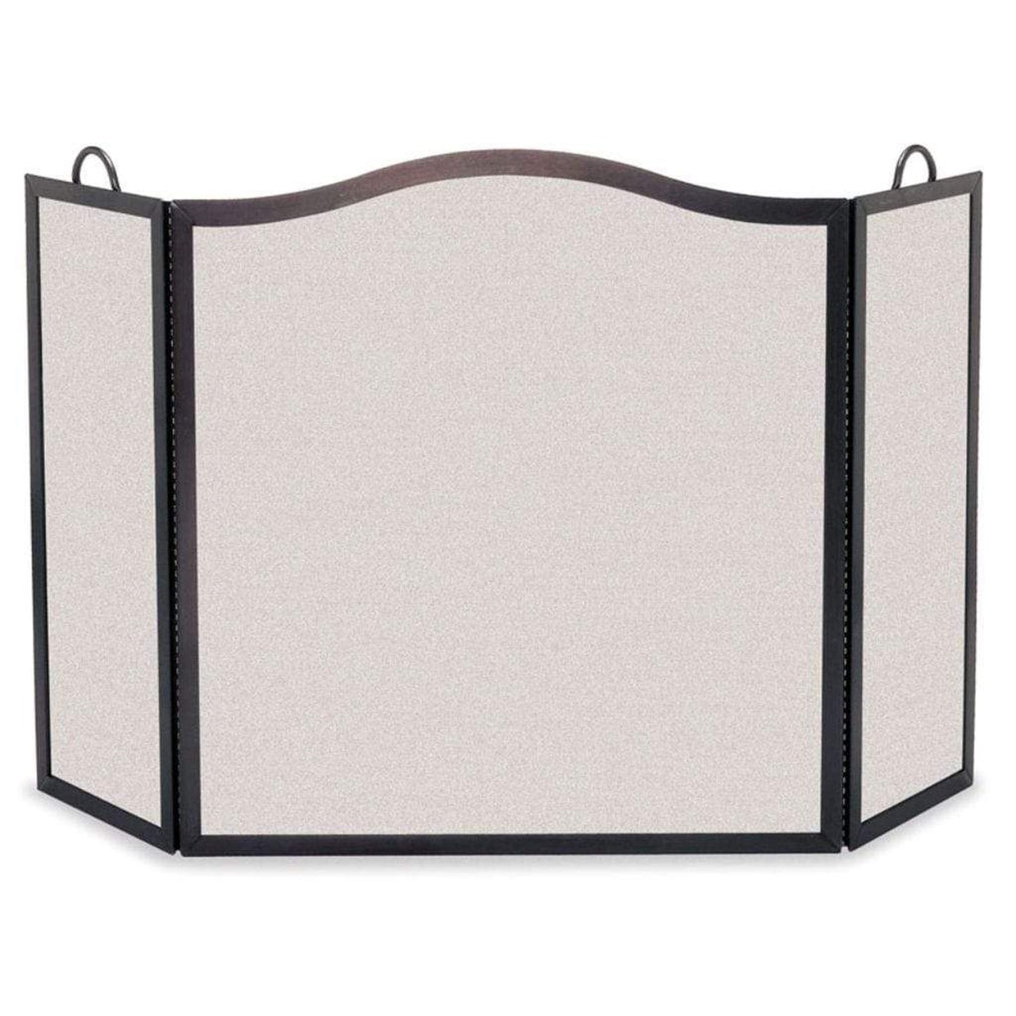 Pilgrim Camelback 45" x 33" Matte Black Arch Three-Panel Screen