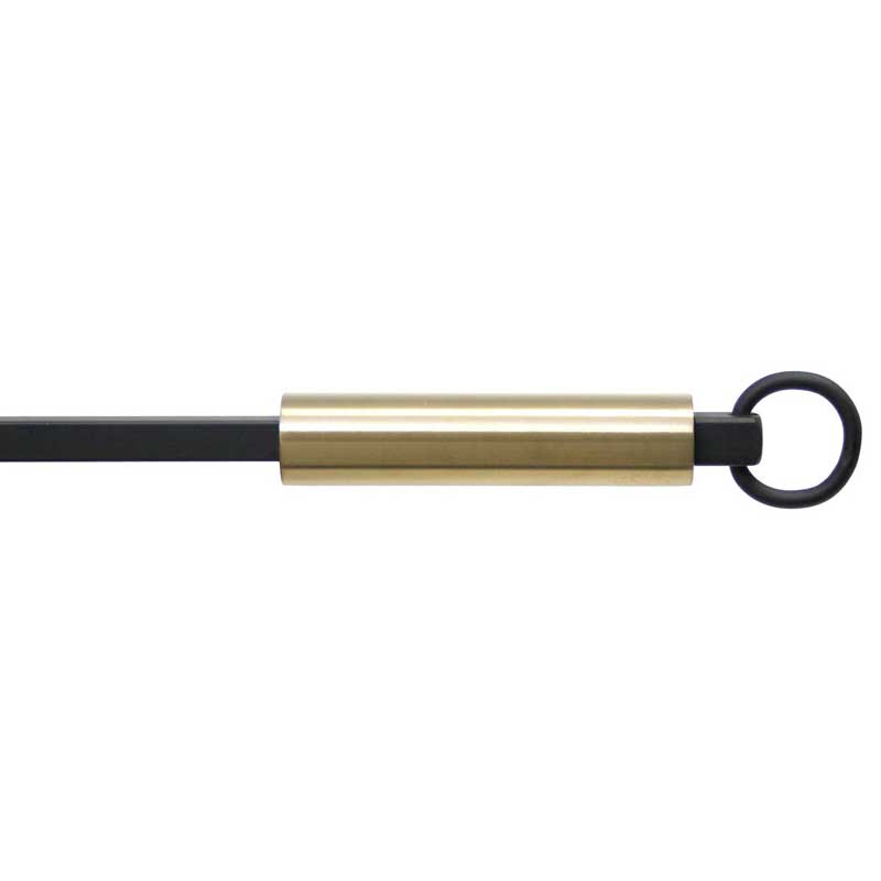 Pilgrim Contemporary 32" Matte Black 4-Piece Tool Set With Brass Handles