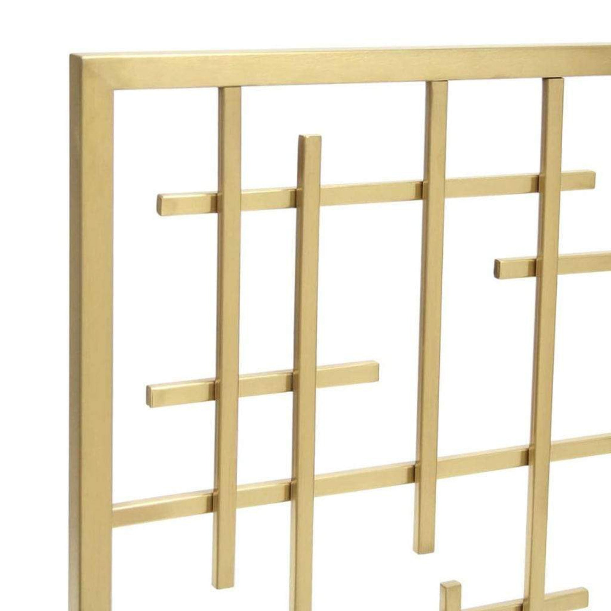 Pilgrim Contemporary 39" Burnished Brass Summer Screen Without Mesh