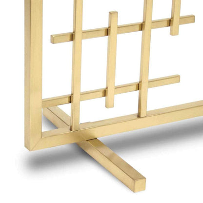 Pilgrim Contemporary 39" Burnished Brass Summer Screen Without Mesh