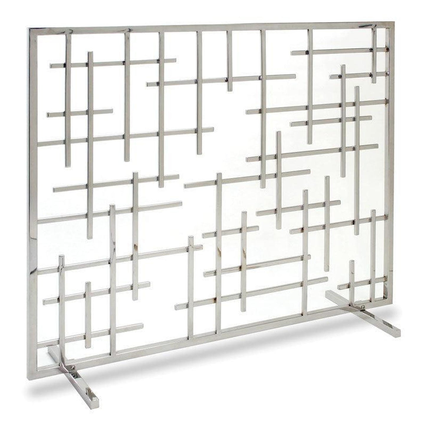 Pilgrim Contemporary 39" Polished Nickel Summer Screen Without Mesh