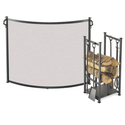 Pilgrim Craftsman 39" Matte Black Bowed Screen