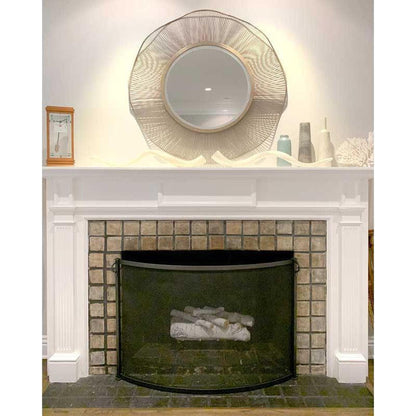 Pilgrim Craftsman 39" Matte Black Bowed Screen