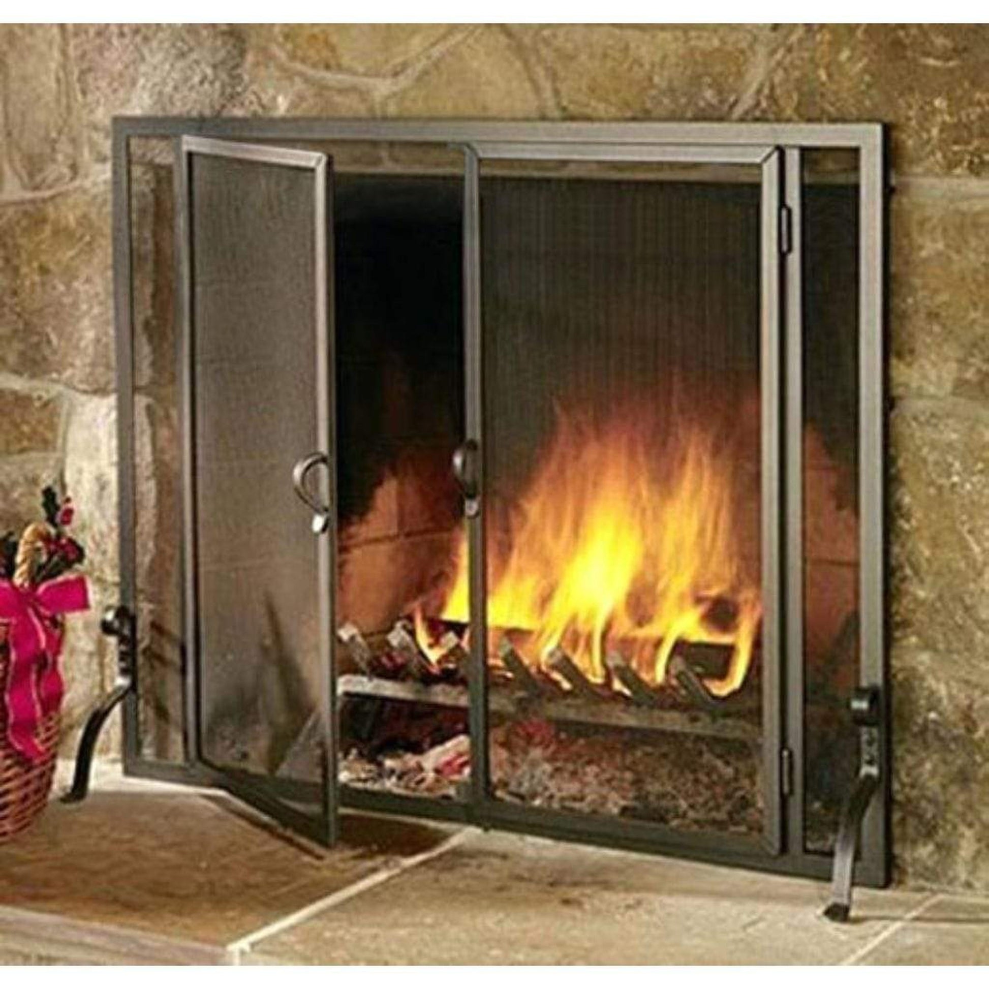 Pilgrim FGND 39" Matte Black Full Height Door Mesh Screen