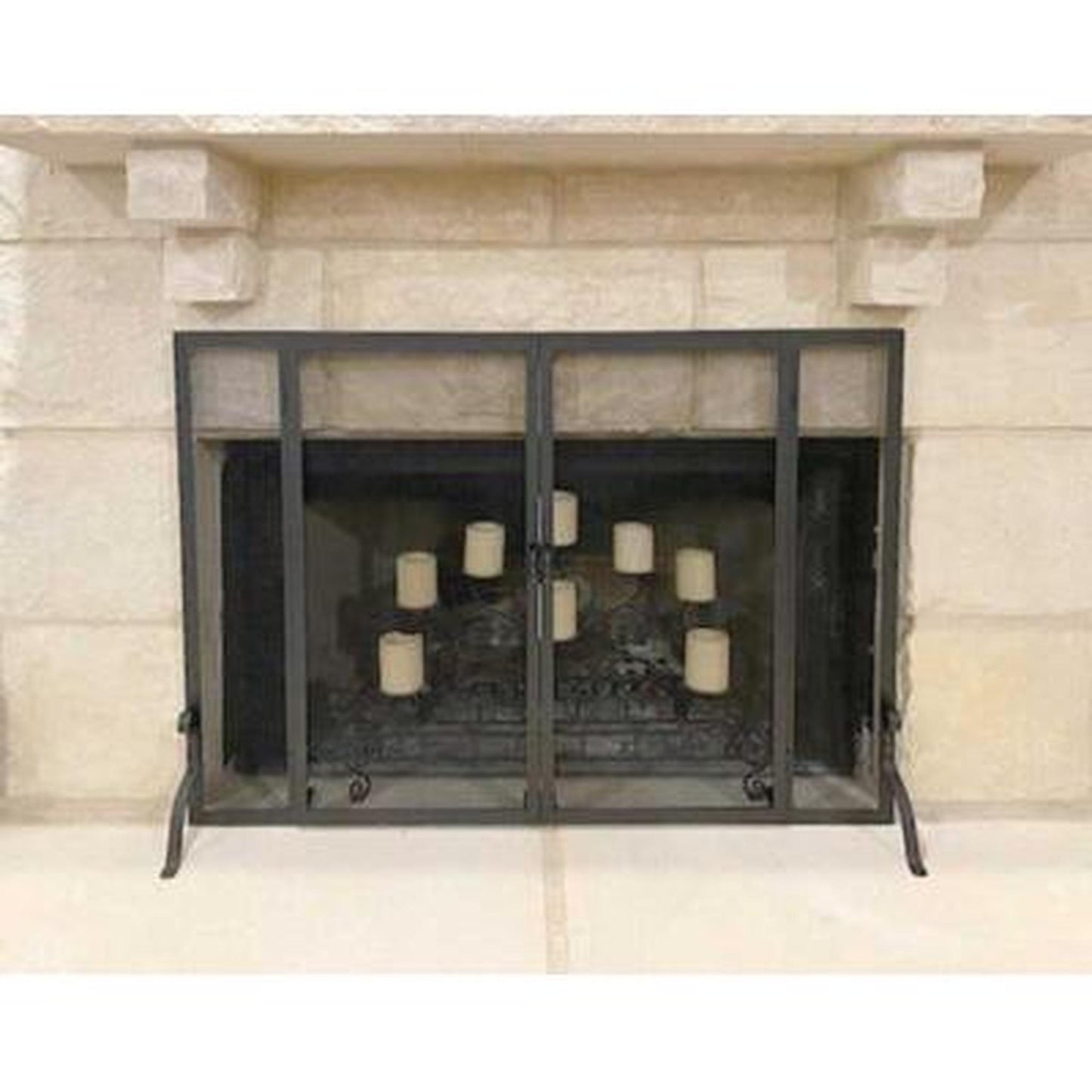 Pilgrim FGND 39" Matte Black Full Height Door Mesh Screen