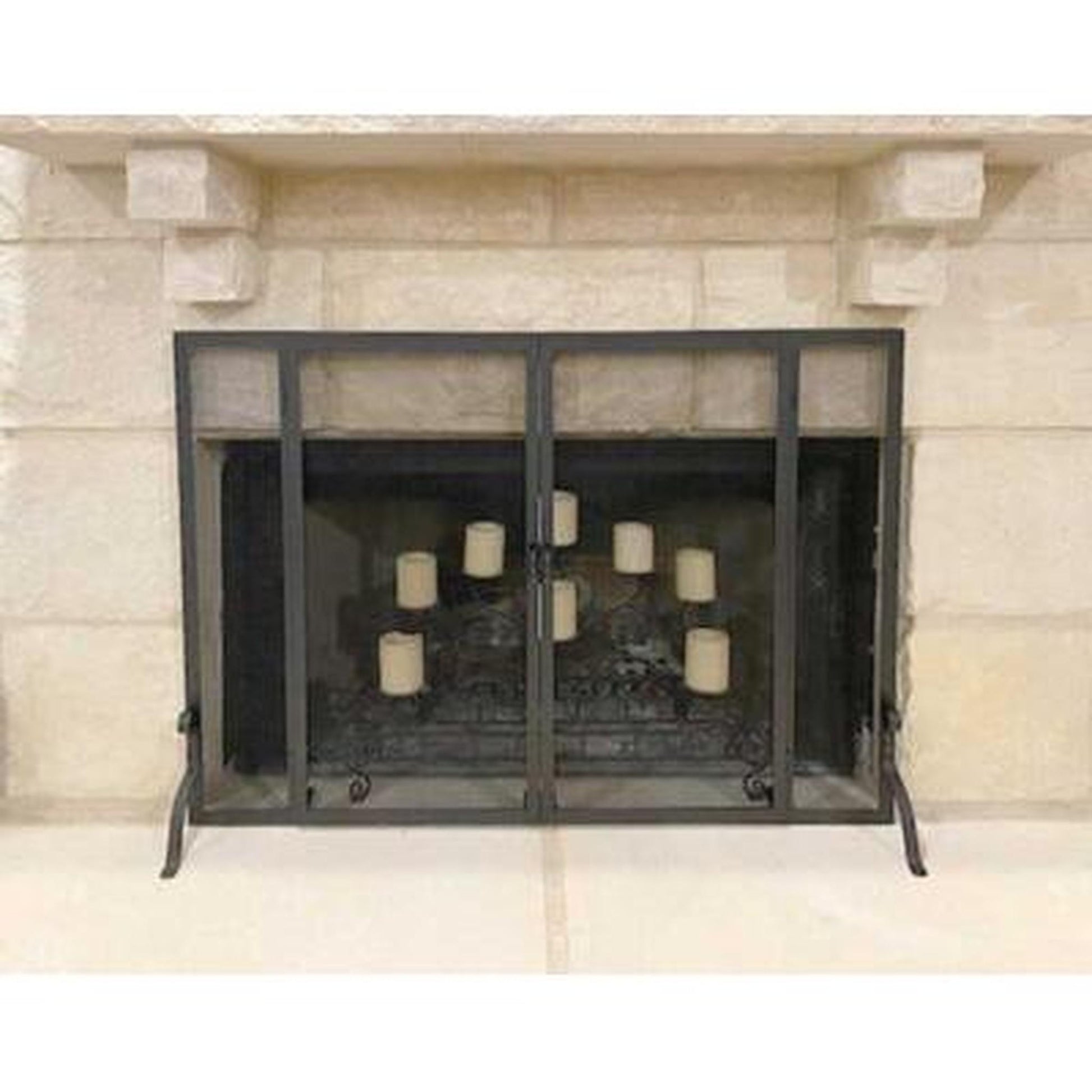 Pilgrim FGND 44" Matte Black Full Height Door Mesh Screen