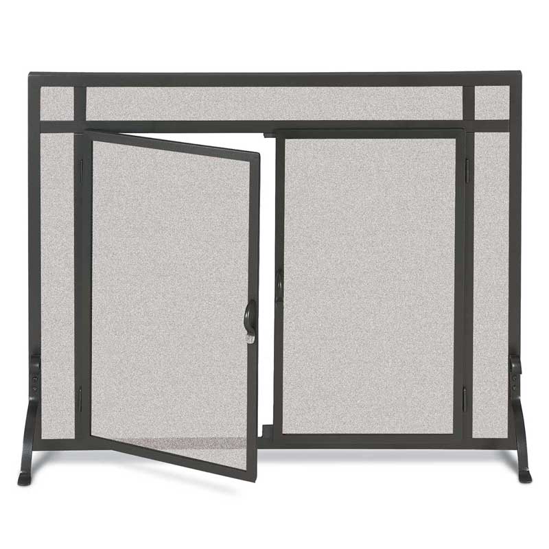 Pilgrim FGND Series 39" Matte Black Forged Iron Door Screen