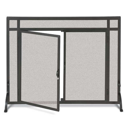 Pilgrim FGND Series 39" Matte Black Forged Iron Door Screen