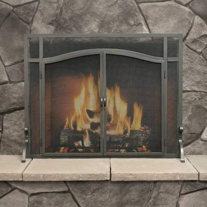 Pilgrim FGNDA Series 39" Matte Black Forged Iron Door Screen