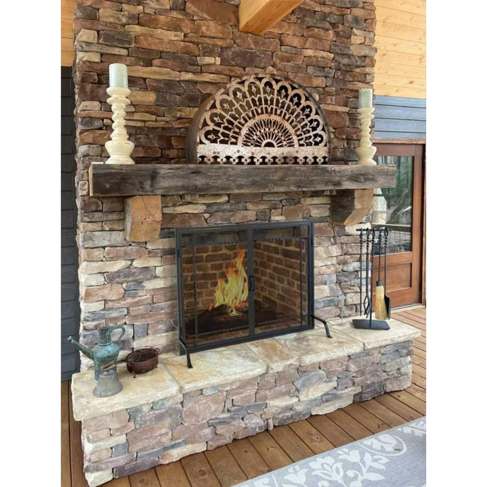 Pilgrim Gatley 39" Matte Black Door Screen