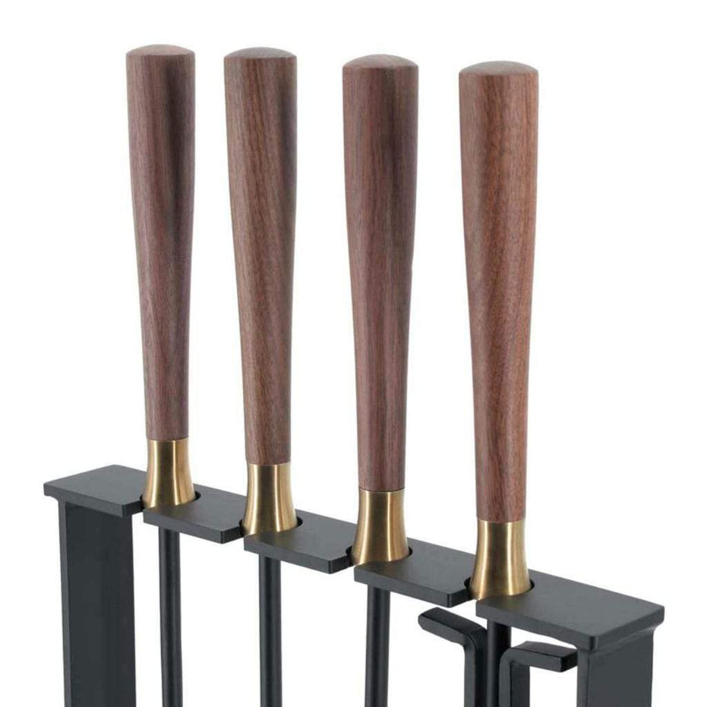 Pilgrim Hampton 35" Black Brass Walnut Handle Tool Set
