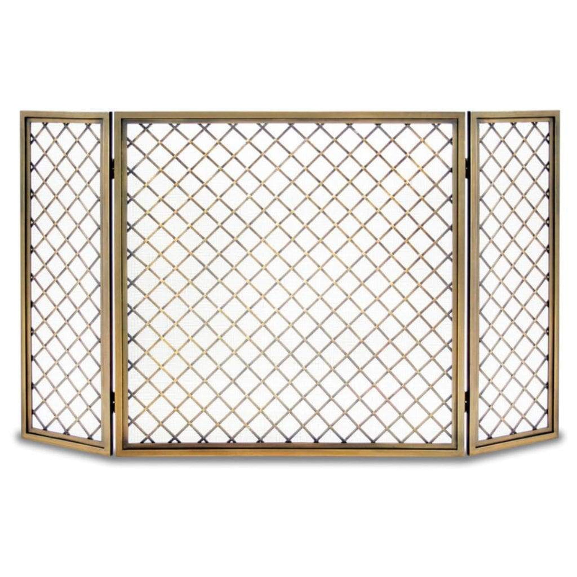 Pilgrim Hartwick 49" Antique Brass Tri-Panel Screen