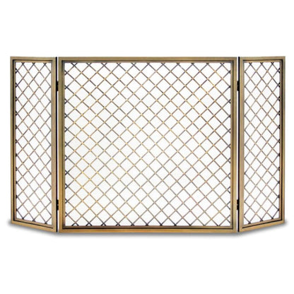 Pilgrim Hartwick 49" Antique Brass Tri-Panel Screen