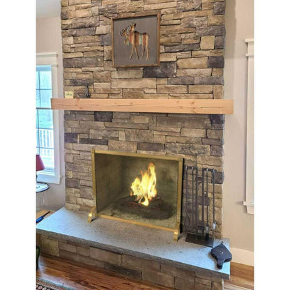 Pilgrim Hurley 39" Burnished Brass Single-Panel Screen