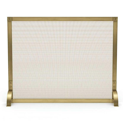 Pilgrim Hurley 39" Burnished Brass Single-Panel Screen