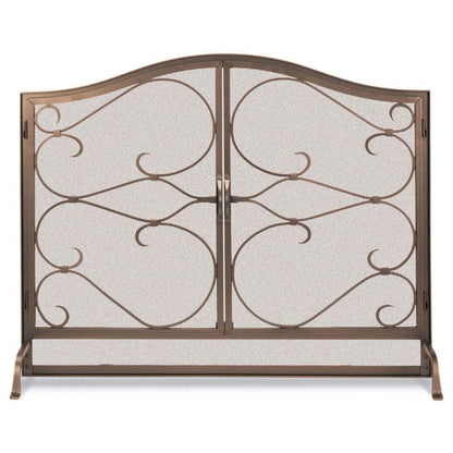 Pilgrim Iron Gate 44" Burnished Bronze Arched Top Door Screen