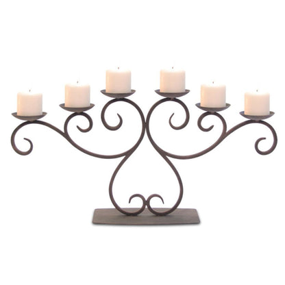 Pilgrim Lakewood 30" Distressed Bronze Candelabra