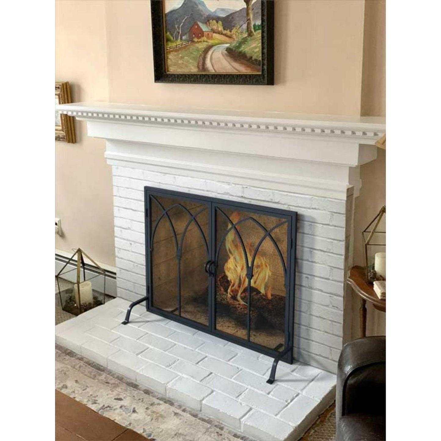 Pilgrim Montecito 39" Matte Black Door Screen