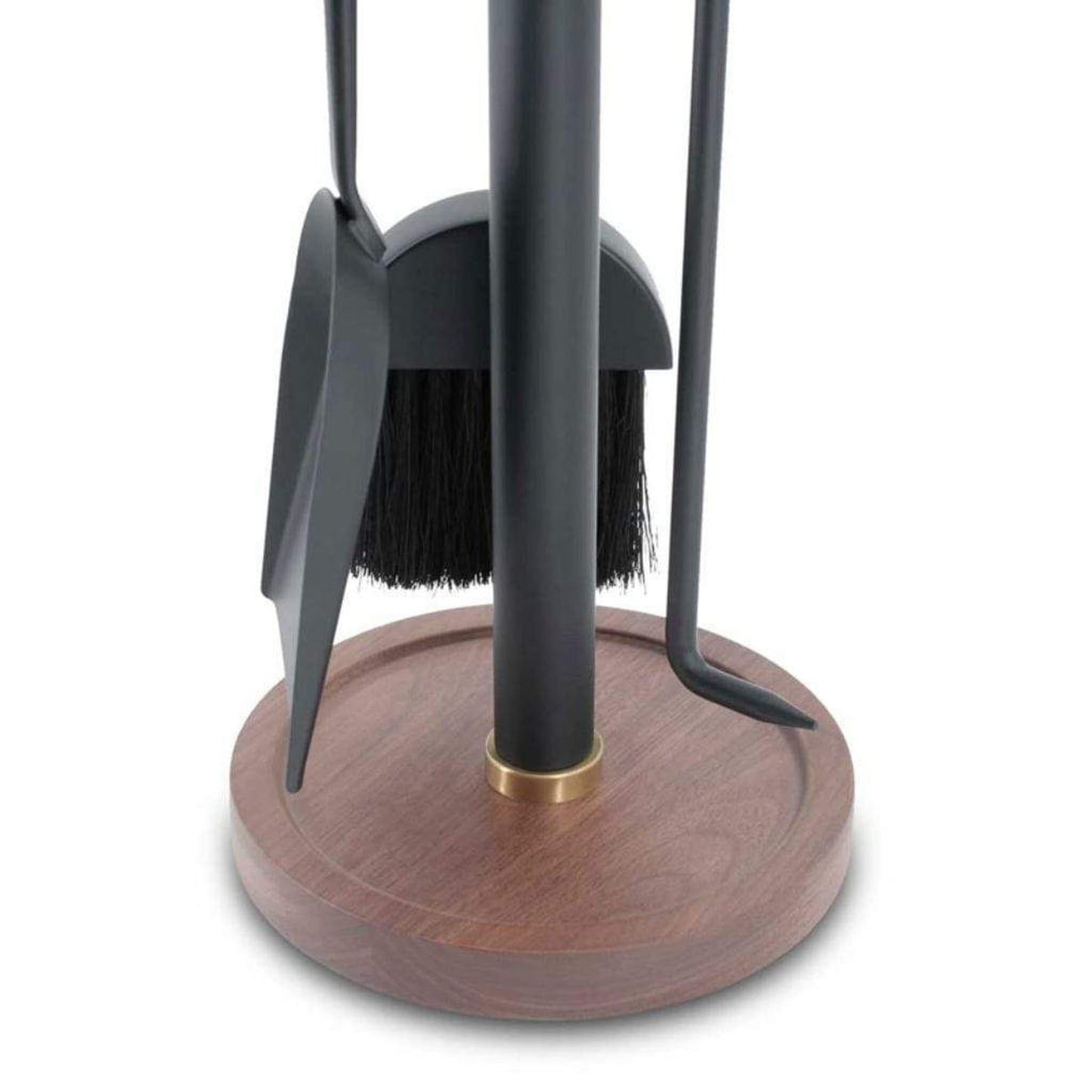 Pilgrim New Haven 34" Black Brass Walnut Handle Tool Set