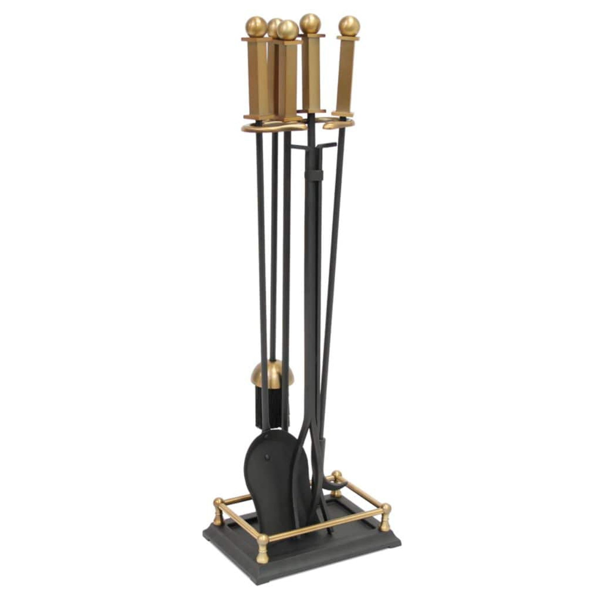 Pilgrim Old English 31" Antique Brass 4-Piece Tool Set