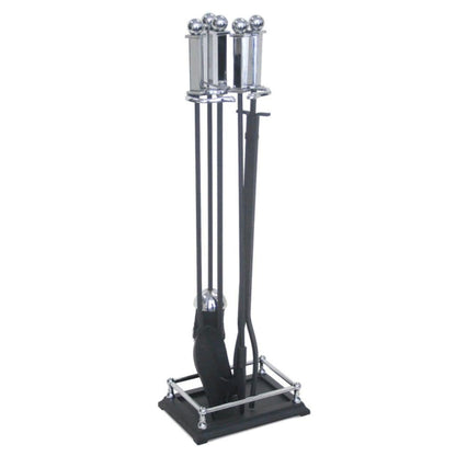 Pilgrim Old English 31" Polished Nickel 4-Piece Tool Set