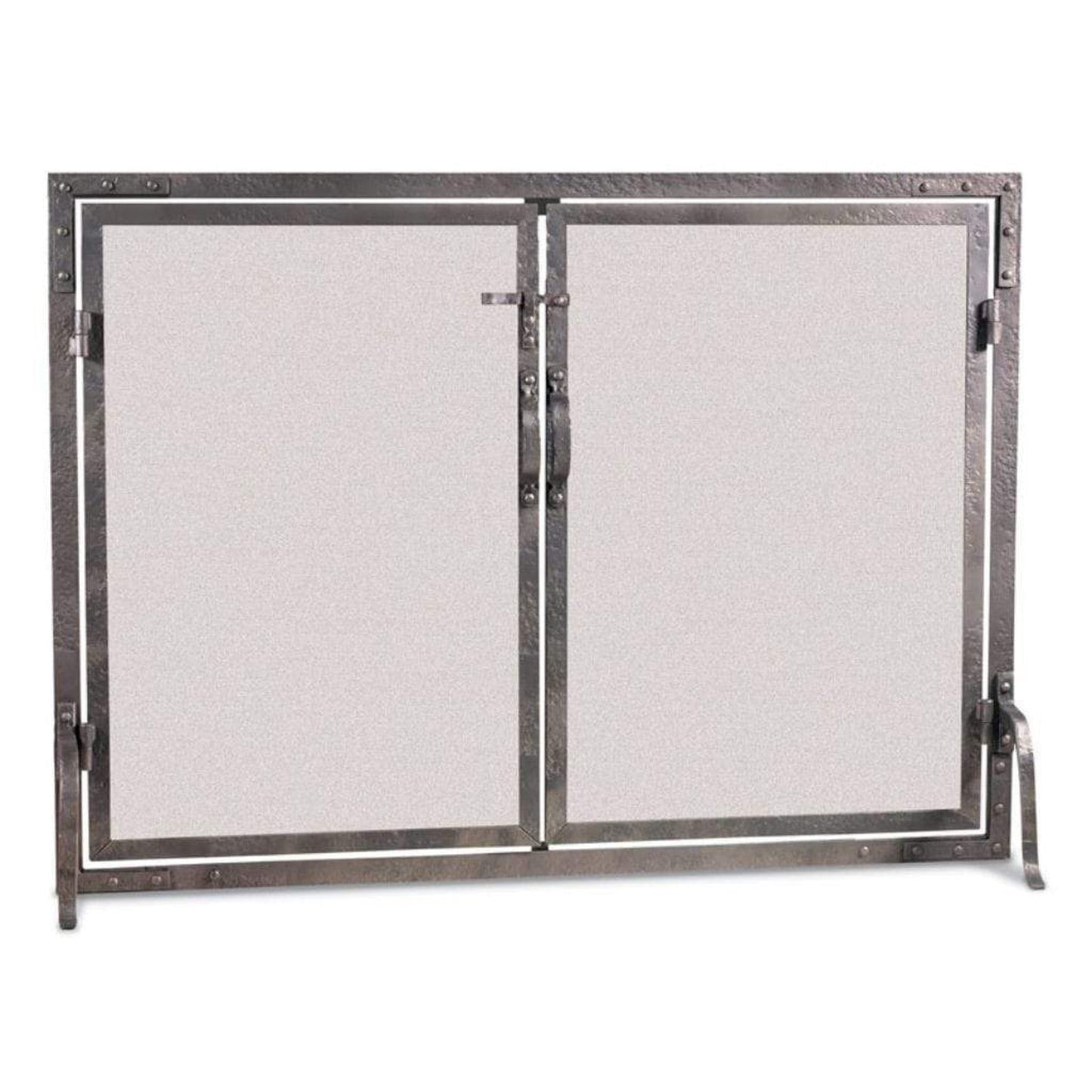 Pilgrim Old World 42" Forged Iron Flat-Panel Straight Operable Door Screen