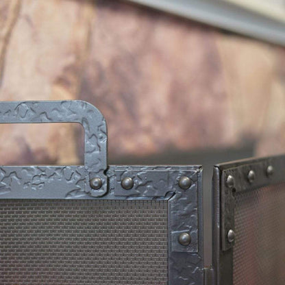 Pilgrim Old World 50" Natural Forged Iron Folding Screen