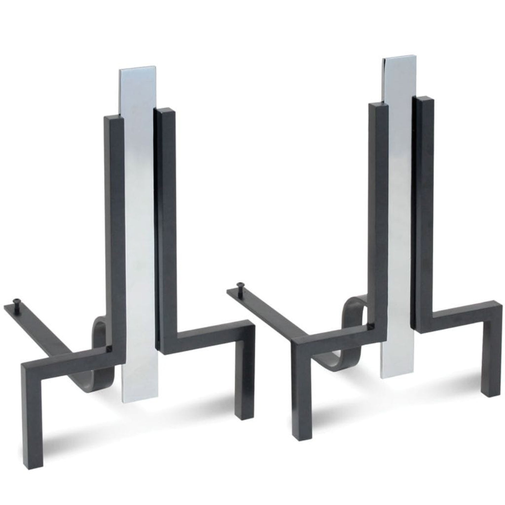 Pilgrim Stapleton 10" Polished Nickel Andiron