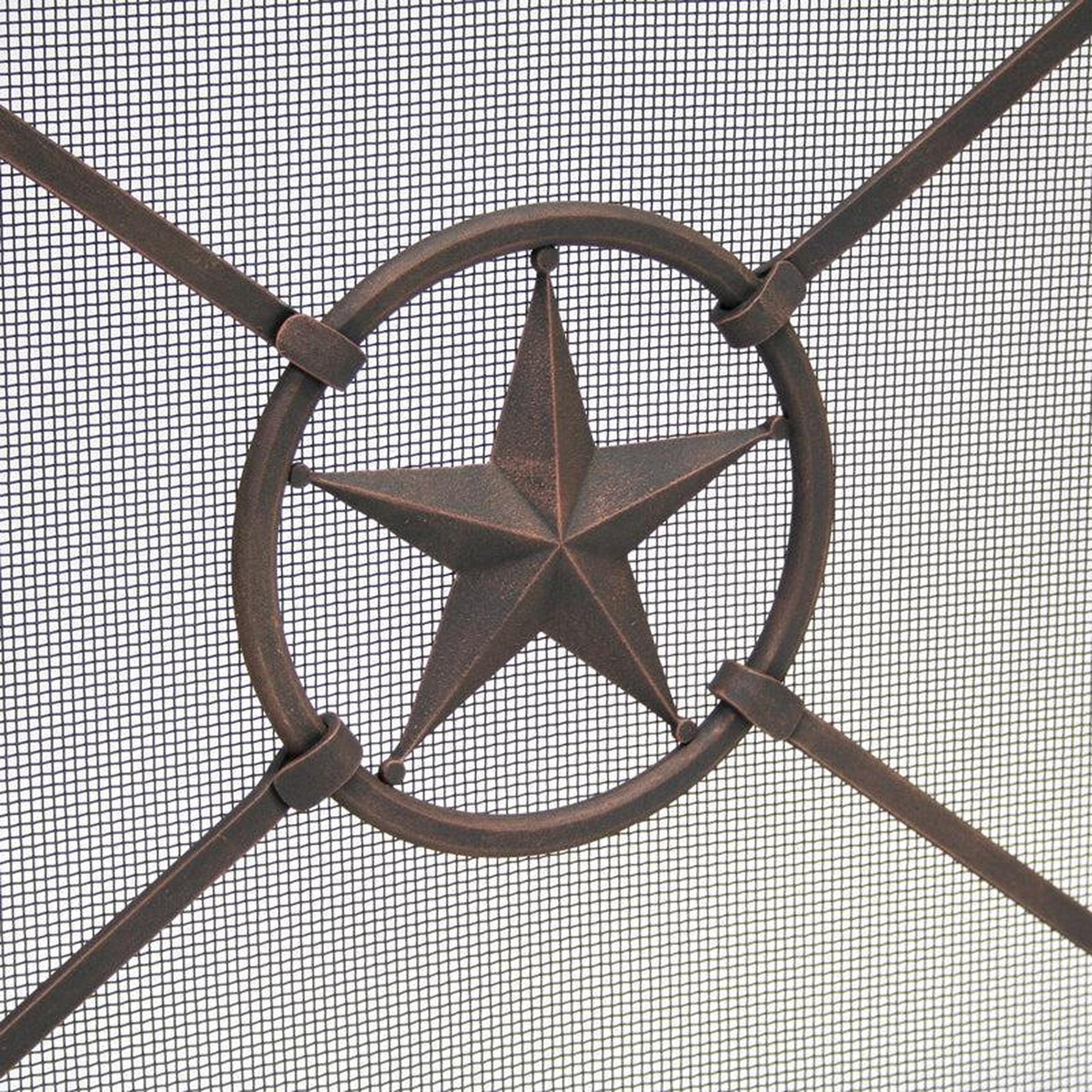 Pilgrim Western Star 40" Distressed Bronze Single-Panel Screen