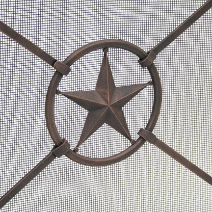 Pilgrim Western Star 40" Distressed Bronze Single-Panel Screen