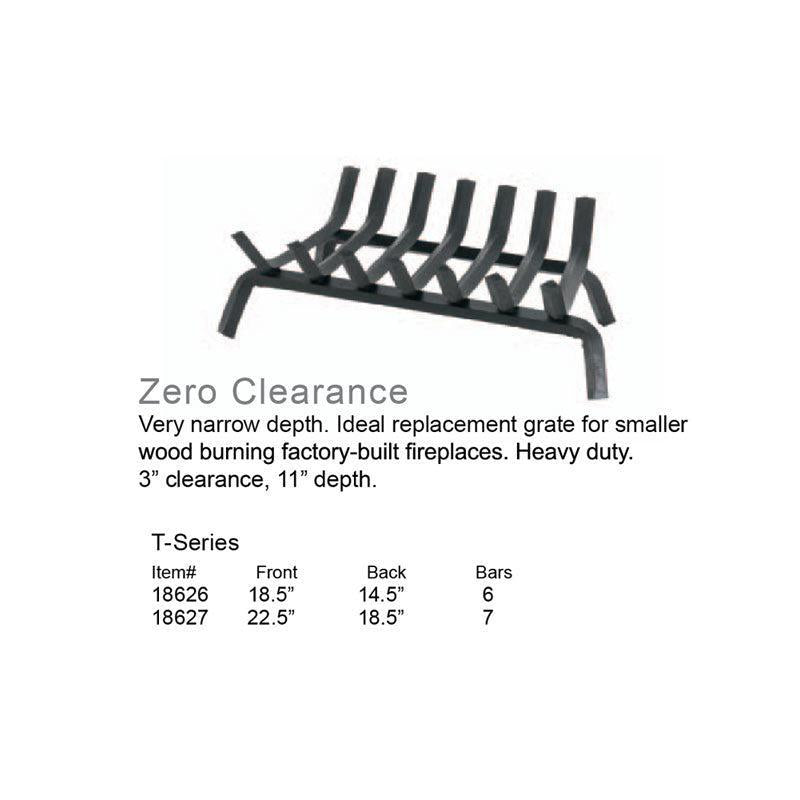 Pilgrim Zero Clearance T-Series 23" Matte Black Grate
