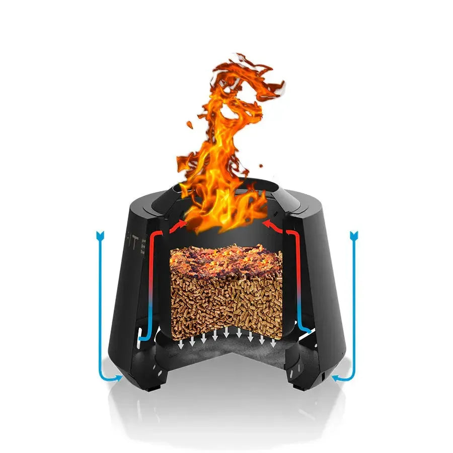 Pit Boss PB21FP 23" Black Smokeless Pellet Fire Pit