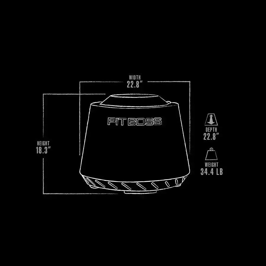 Pit Boss PB21FP 23" Black Smokeless Pellet Fire Pit