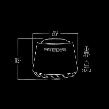 Pit Boss PB21FP 23" Black Smokeless Pellet Fire Pit