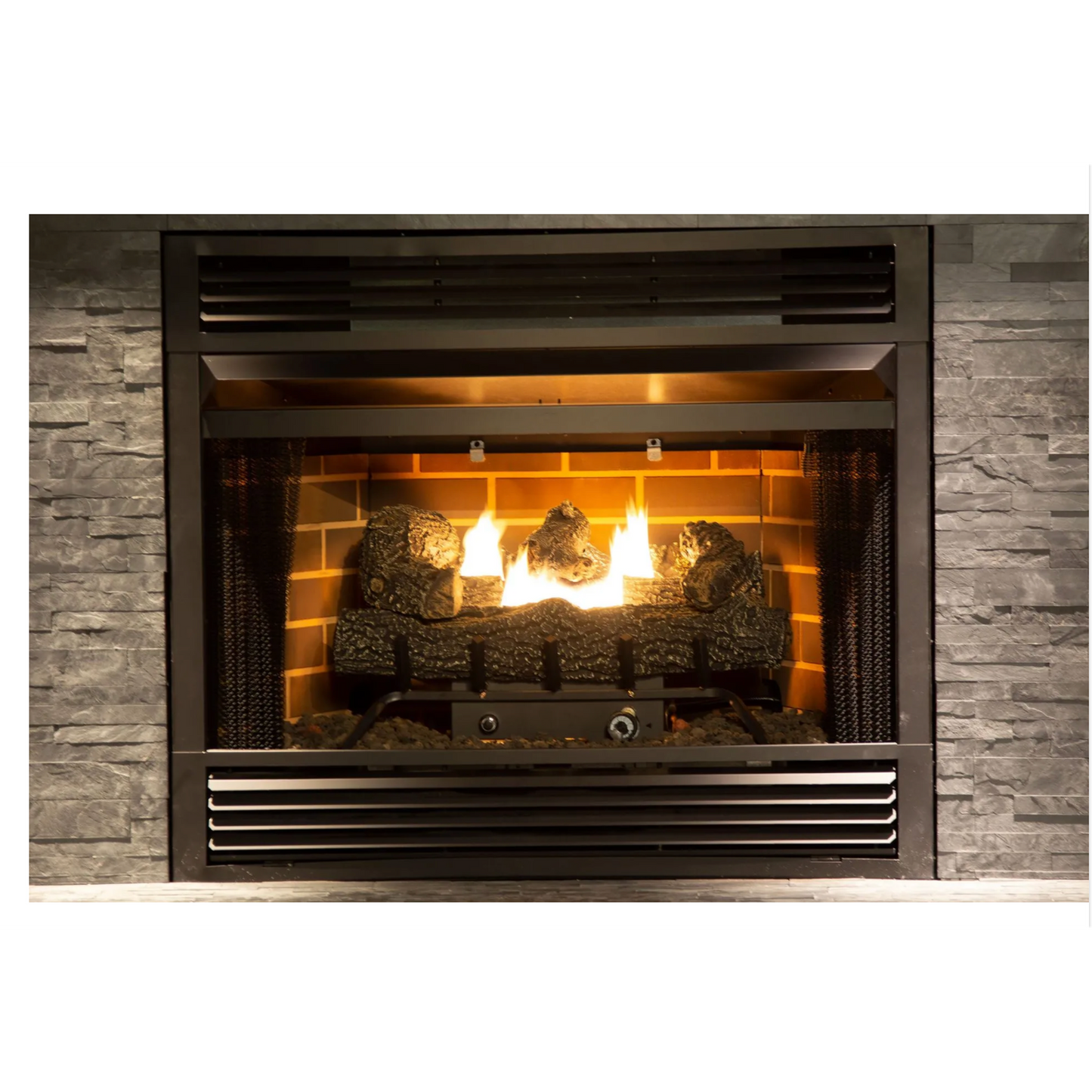 Pleasant Hearth 24" 30,000 BTU Southern Oak Dual Burner Vent-Free Gas Log Set - Set of 3