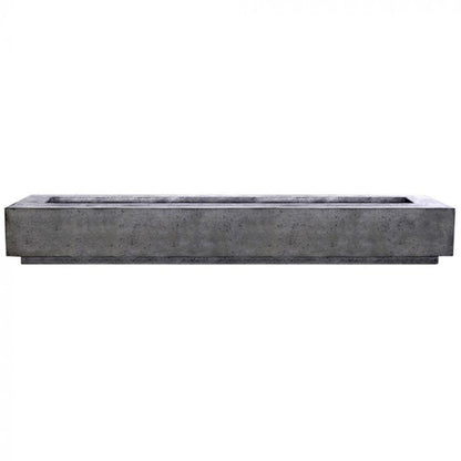 Prism Hardscapes 110" Pewter Tavola 110 Rectangular Concrete Propane Fire Pit Table