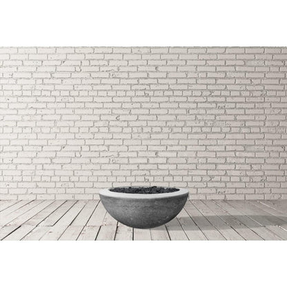 Prism Hardscapes 29" Ebony Moderno 2 Round Concrete Propane Fire Pit Bowl