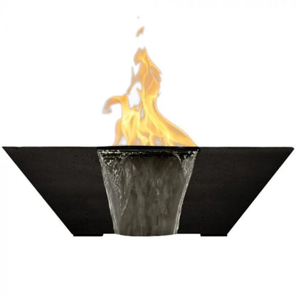 Prism Hardscapes 29" Lombard-P Concrete Gas Fire Pit & Water Bowl
